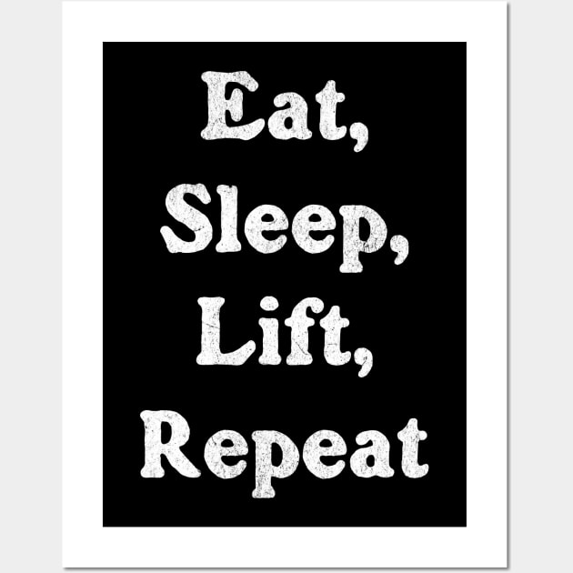 Eat, Sleep, Lift, Repeat Wall Art by Mugs and threads by Paul